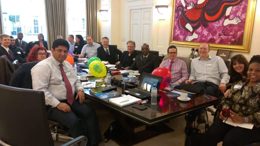 A working session with senior leaders